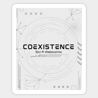 Coexistence tech wear logo light Sticker